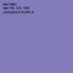 #827BBC - Lavender Purple Color Image